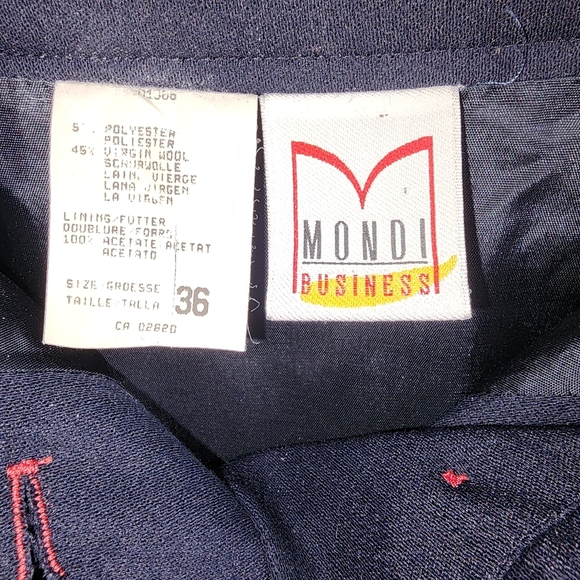 Mondi Business Womens Navy Long Button Up Blazer Jacket & Maxi Skirt Sz US 6/36 - Picture 10 of 10
